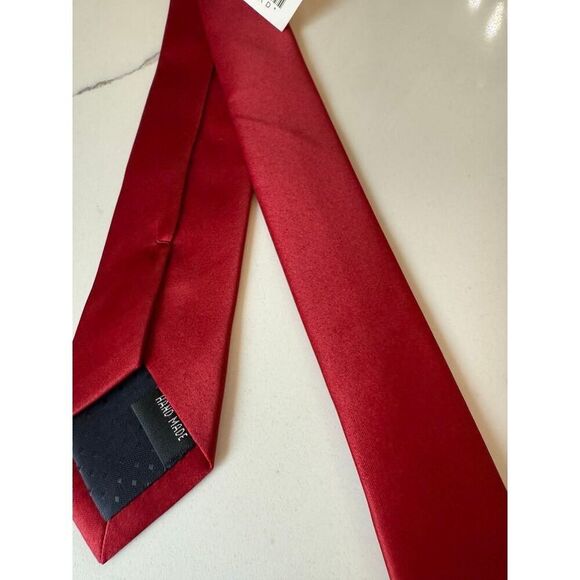 Jacob Anderson Solid Tie - Red Size One Size - Picture 6 of 7